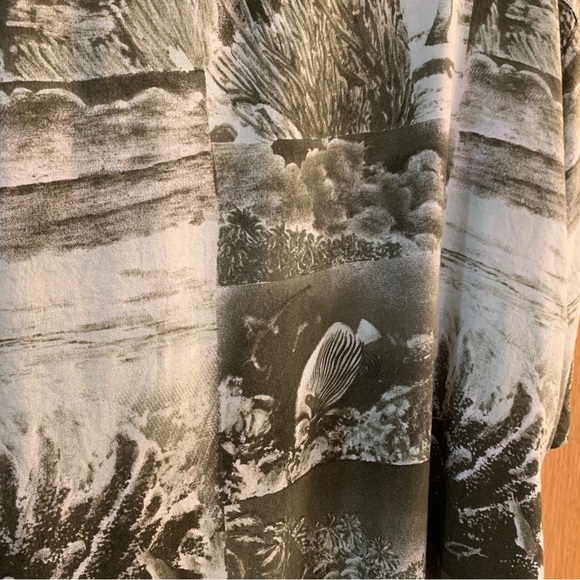 Vtg 90s Dino Di Milano Hawaiian Shirt Size Coral Aquarium Salt Water Fish Mens M - Picture 3 of 5